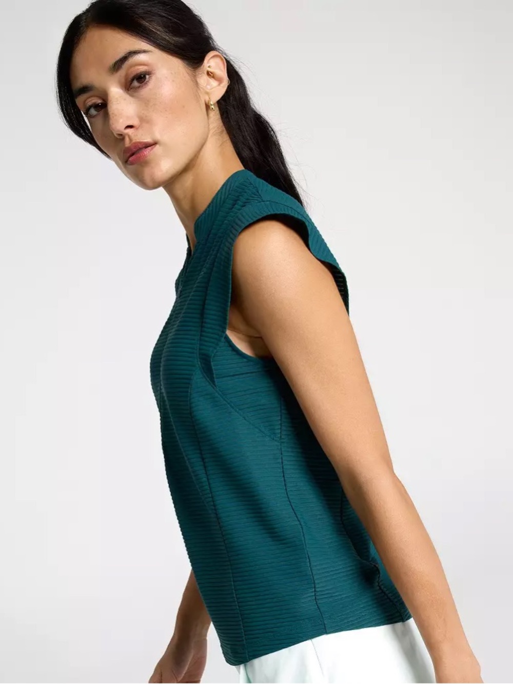 NWT Calia Golf Renew Cap Sleeve Polo | Sea Green - Picture 3 of 8